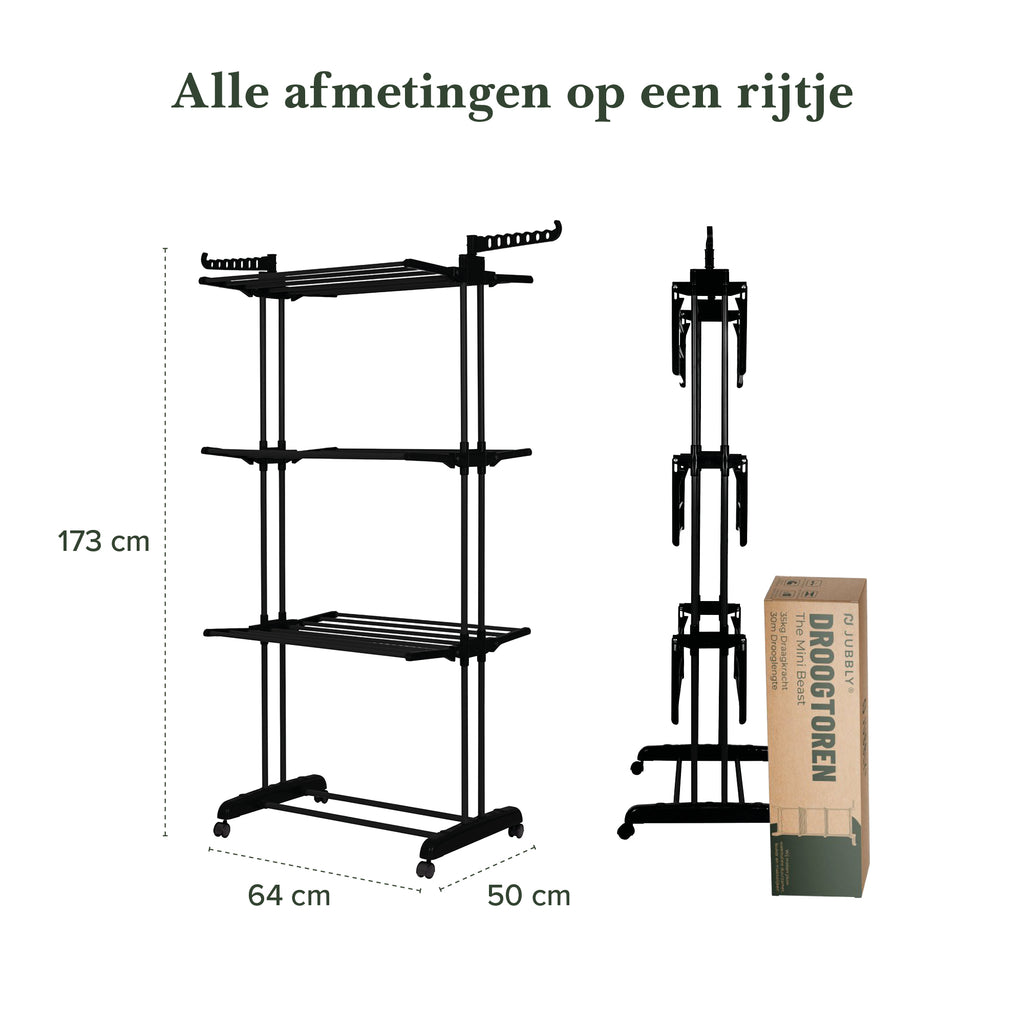Droogrek Zwart Klein