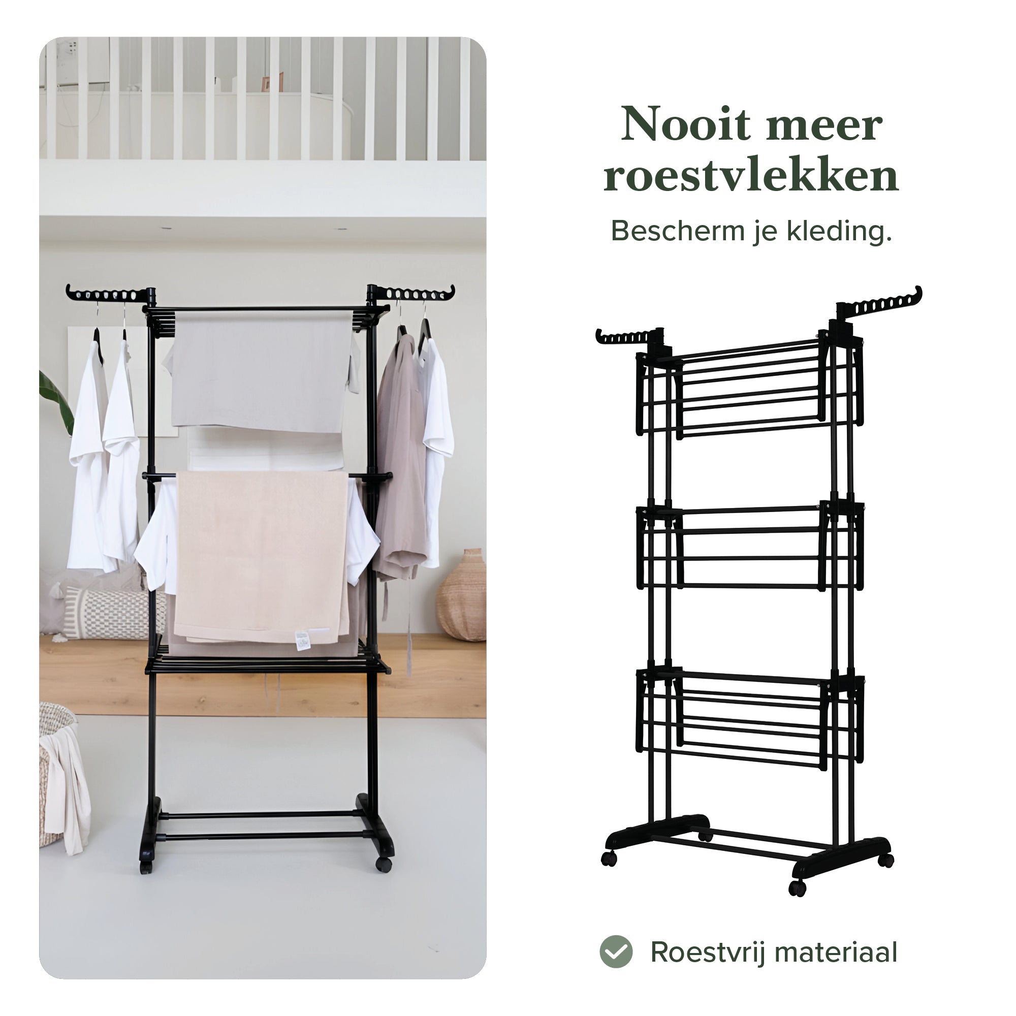Droogrek Zwart Klein