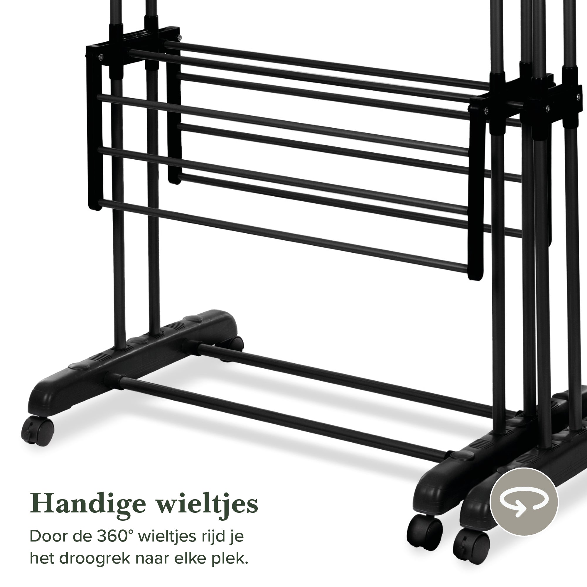 Uitschuifbaar Droogrek Zwart