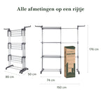 Uitschuifbaar Droogrek Grijs