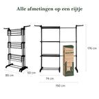 Uitschuifbaar Droogrek Zwart