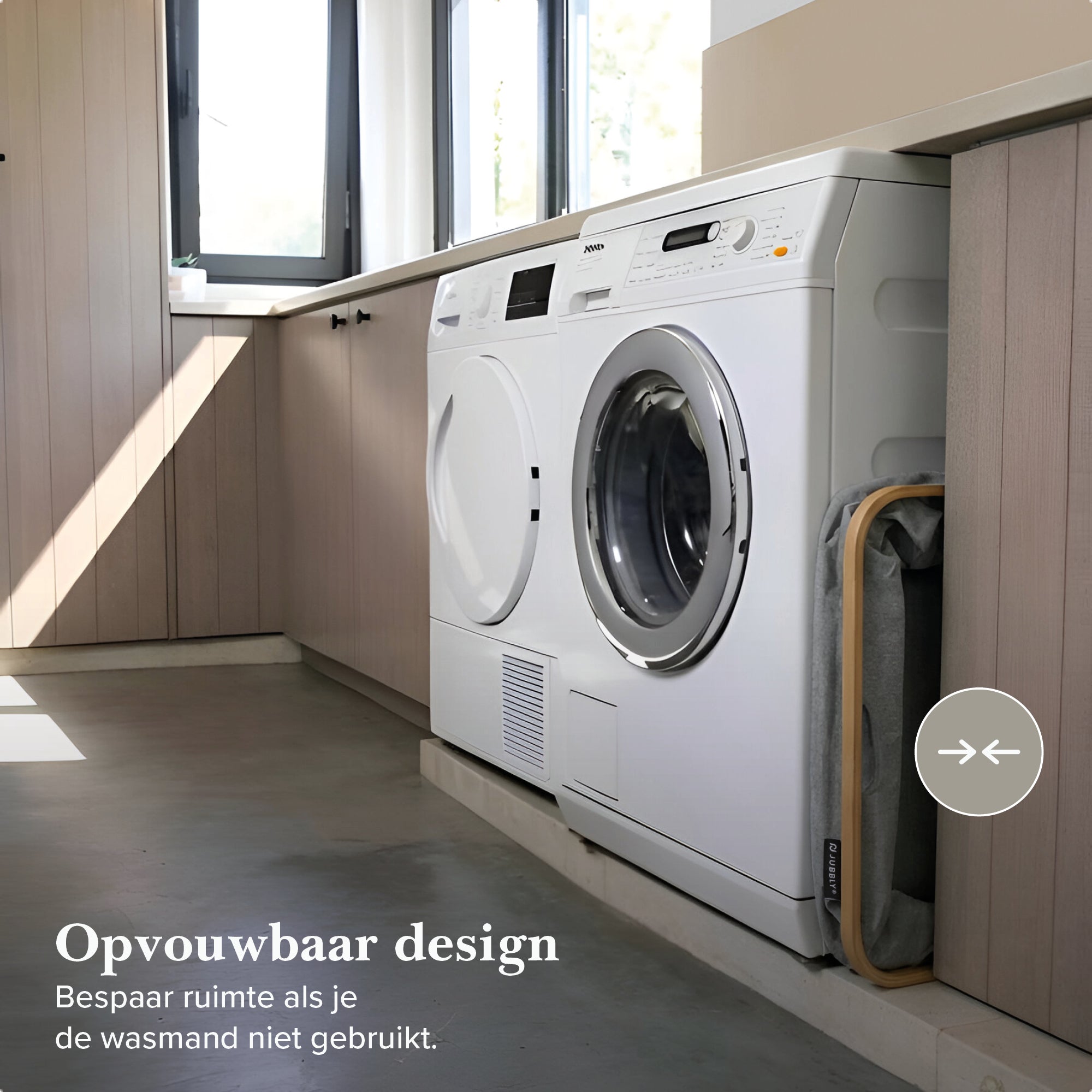 Opvouwbare Wasmand Beige