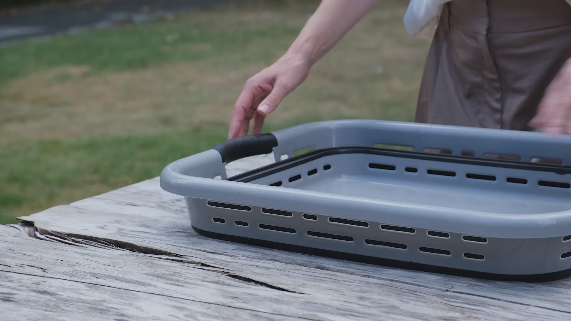 Opvouwbare Wasmand Grijs