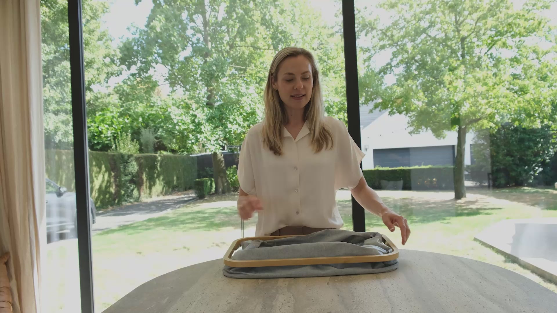 Opvouwbare Wasmand Beige